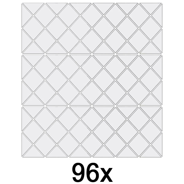 3x Zrcadlové samolepky na zeď (32 kusů) | WALLGEM