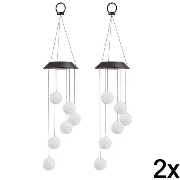 2x Závěsné solární LED zahradní světlo | AURAWIND